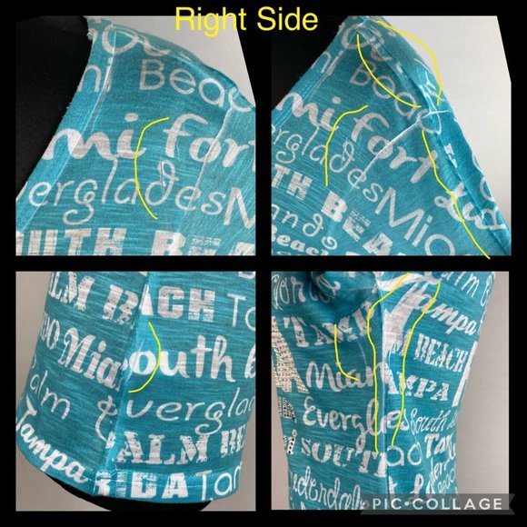 Sweet Gisele M Florida Themed Rhinestone Accented T-Shirt Beach Vacation - Picture 6 of 12